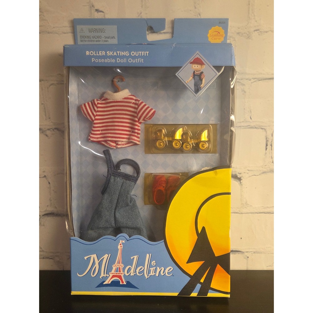 Madeline Poseable Doll Roller Skating Outfit Learning Curve 84225 NIB Gold Skate